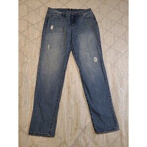 A&I Jeans Womens Size 6 Distressed Blue Denim Pockets Stretch
